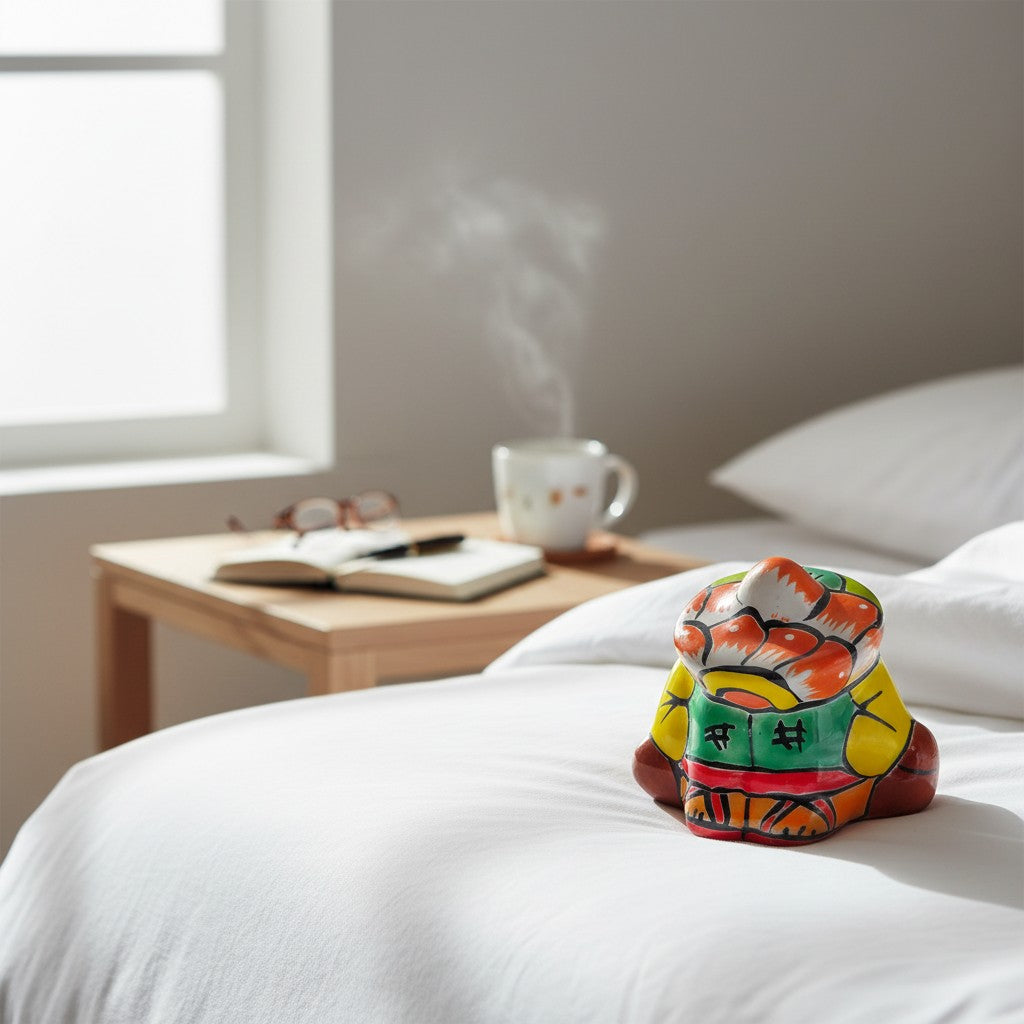 Talavera Panchito Figurine | Hand-Painted Mexican Sleeping Man