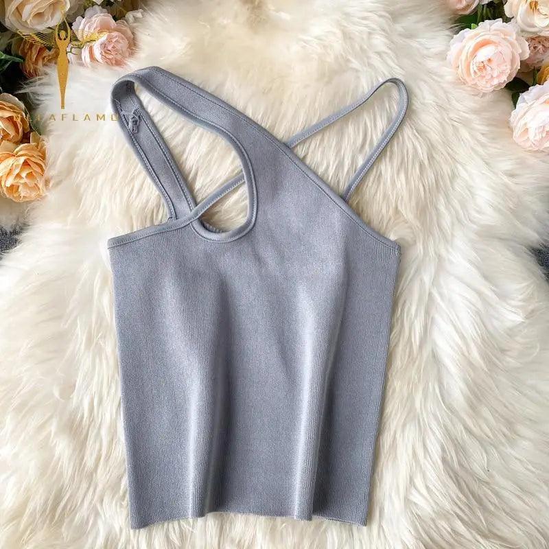 Top fashion cute women summer cross sleeveless crop top cute fashion styles classy top