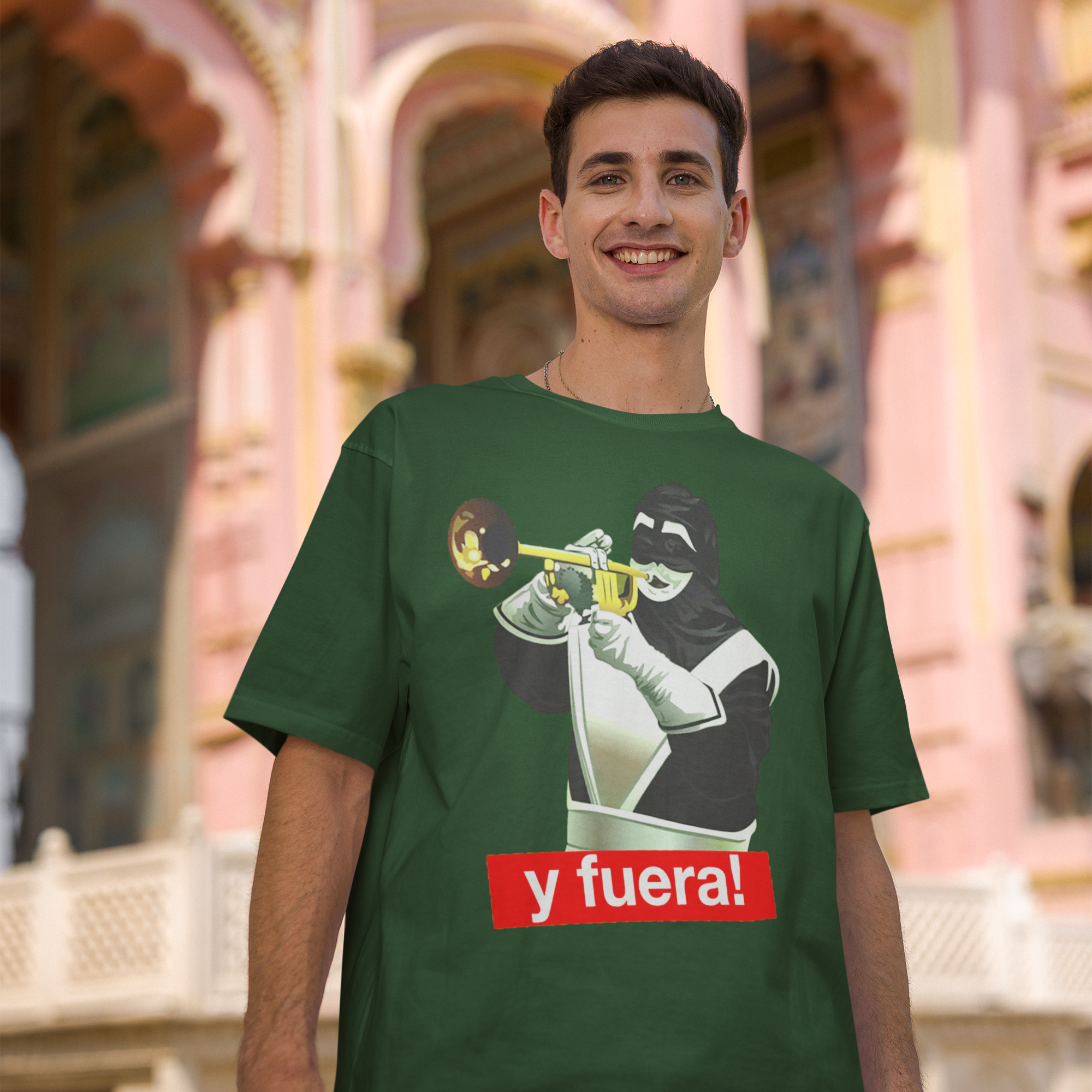 Camiseta "¡Y FUERA!" El Chacal De La Trompeta | Don Francisco | 5 Colores