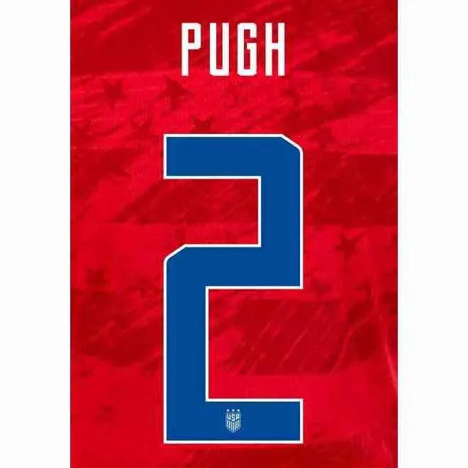 USWNT 2019/20 Away Pugh #2 Jersey Name Set