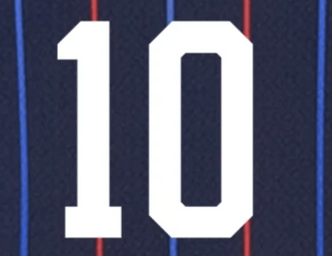 USWNT 2025 Away G. HEAPS #10 Jersey Name Set 8"