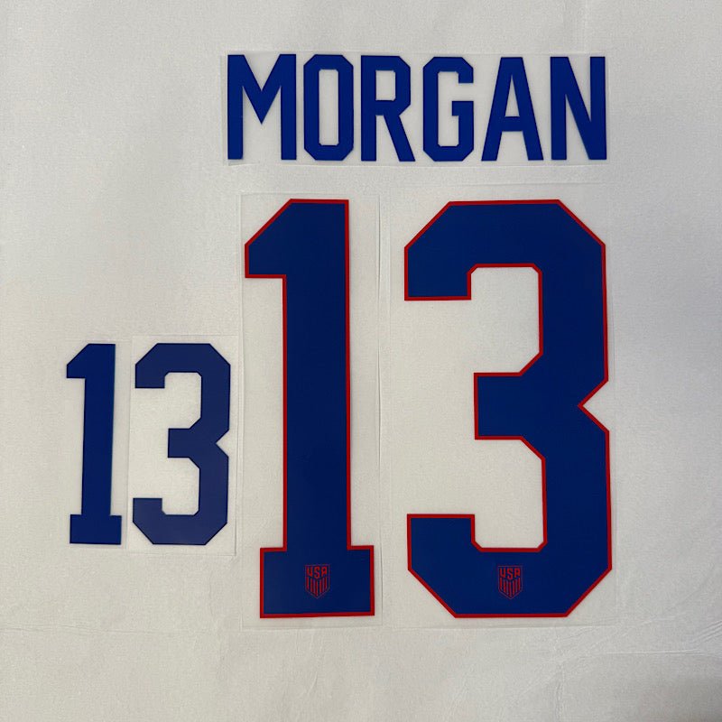 USWNT 2025 Home MORGAN #13 Jersey Name Set 8"