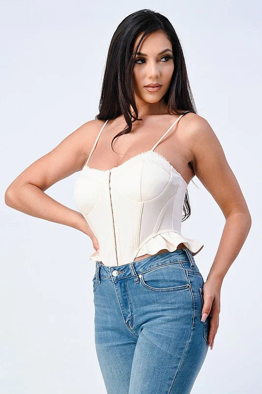 SCUBA SIDE FRILLED CAMI BODYSUIT