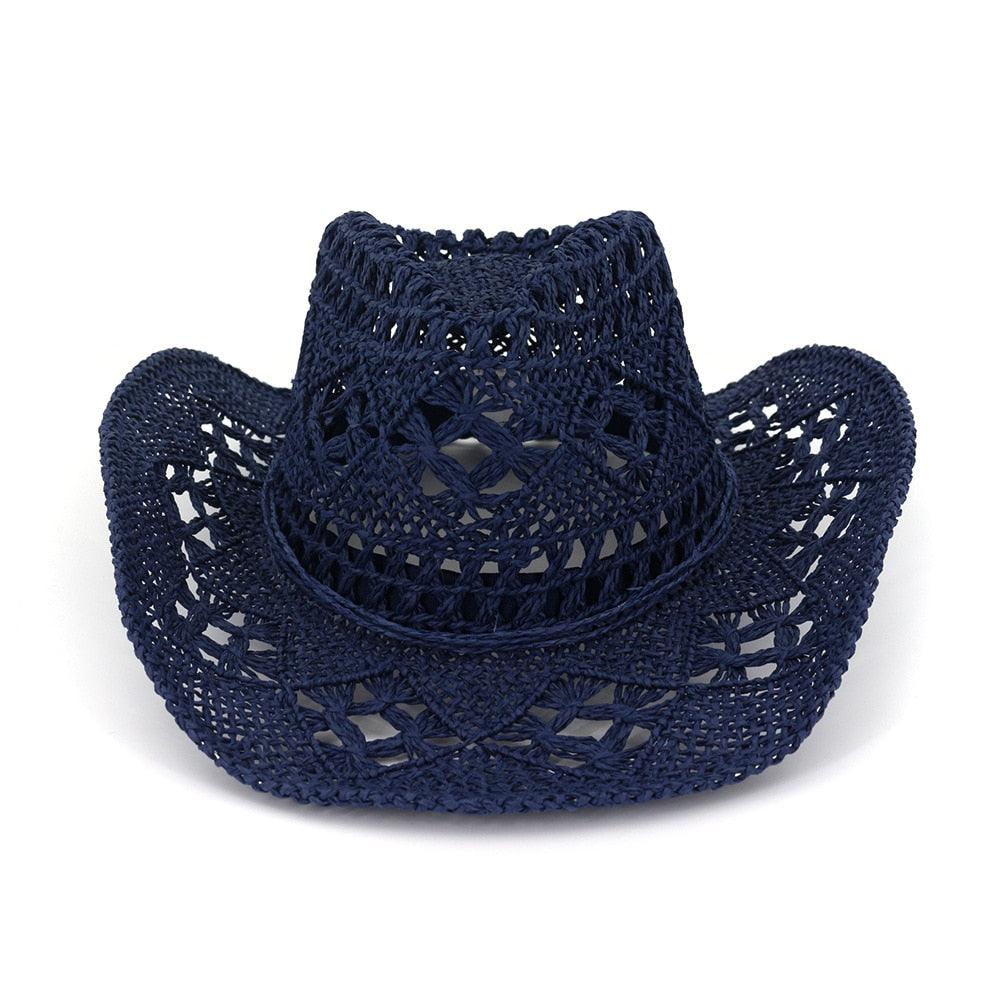 Vintage Straw Cowboy Hat Hand Made Beach Straw Hat Summer Outdoor Men's And Women's Big Brim Sun Hat Elegant Party Cap Sun Protection Unisex Hats Breathable Hat