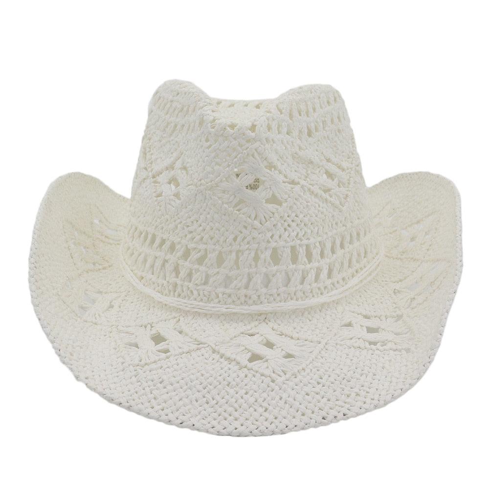 Vintage Straw Cowboy Hat Hand Made Beach Straw Hat Summer Outdoor Men's And Women's Big Brim Sun Hat Elegant Party Cap Sun Protection Unisex Hats Breathable Hat