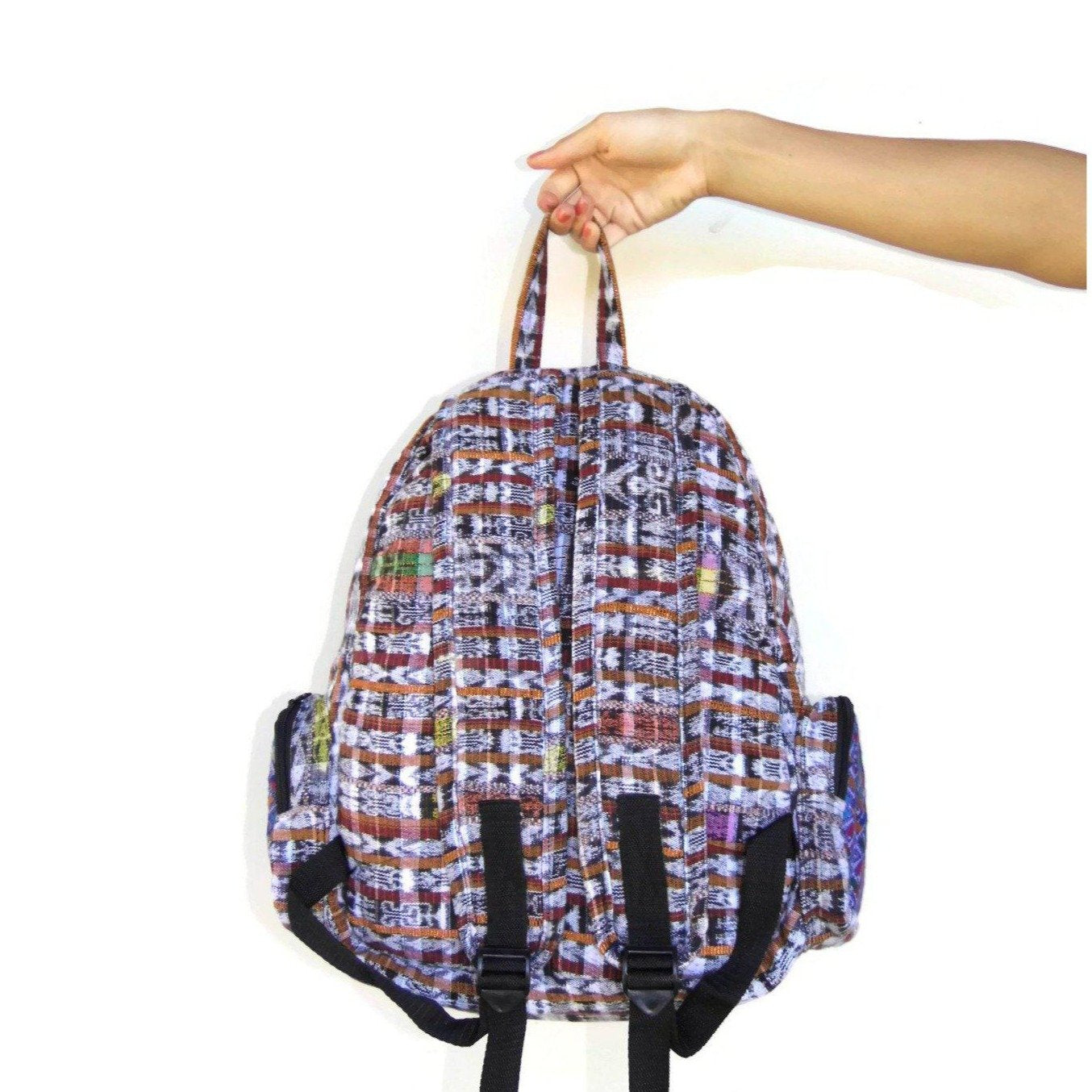 Mochila Textil Reciclada Huipil Volcán - Guatemala