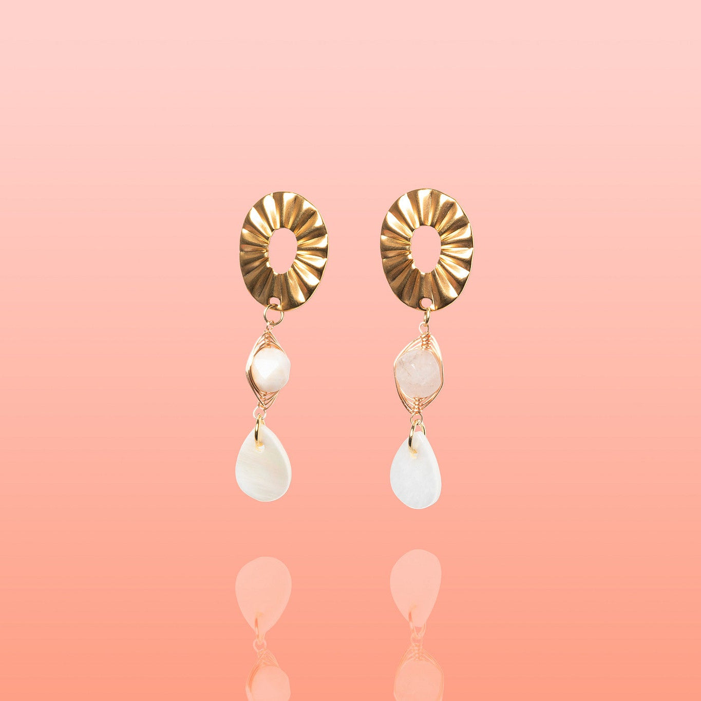 Paloma Shell + Colgantes Jade