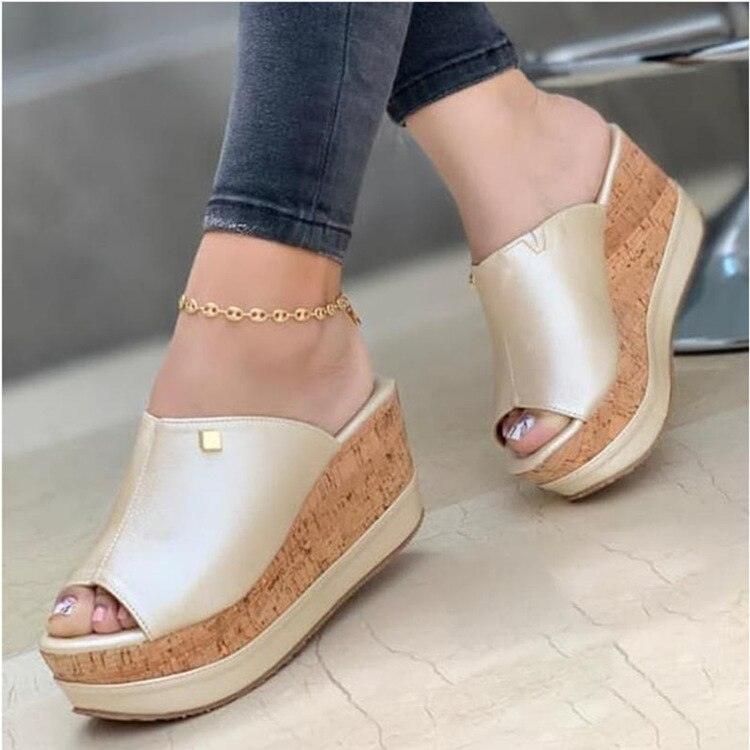 White Modern Women Shoes Summer Peep Toe Sandals Fashion Platform Slippers Outdoor Casual Flip Flops Women Shoes Summer Open Toe Sandals Fashion Platform Slippers Outdoor Casual Sandals