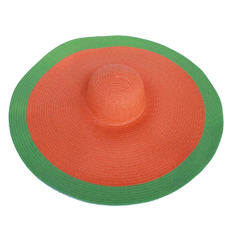 Women Oversized Foldable Summer Large Wide Hat Beach Straw Hat Cute Sun Cap Retro Foldable Handmade Big Hats Ladies UV Protection Hat Vintage Summer Sun Beach Hats