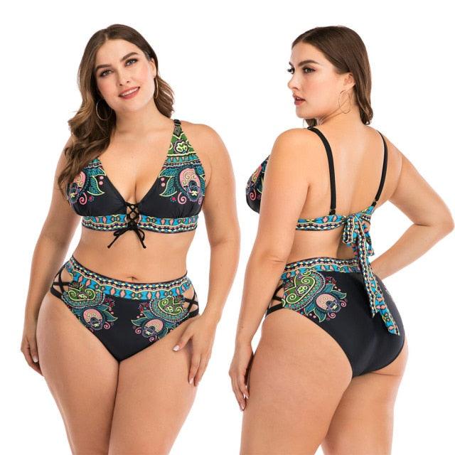 Women Push Up Bikini Sets Swimwear Women Swimsuit Plus Larges Size Bathing Swimming Suits Beachwear Women's Swimsuits Halter Push Up Bikini Two Piece Bathing Suits Women Plus Size Bikini