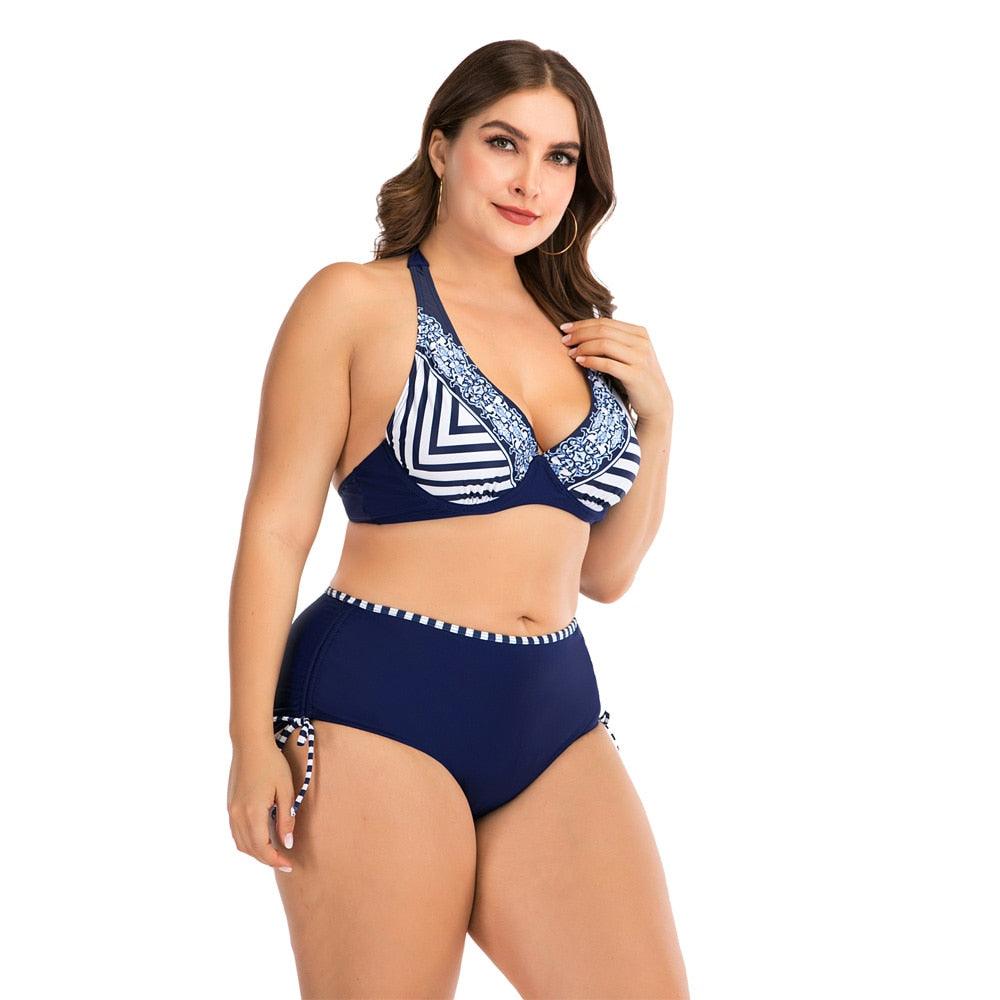 Women Push Up Bikini Sets Swimwear Women Swimsuit Plus Larges Size Bathing Swimming Suits Beachwear Women's Swimsuits Halter Push Up Bikini Two Piece Bathing Suits Women Plus Size Bikini