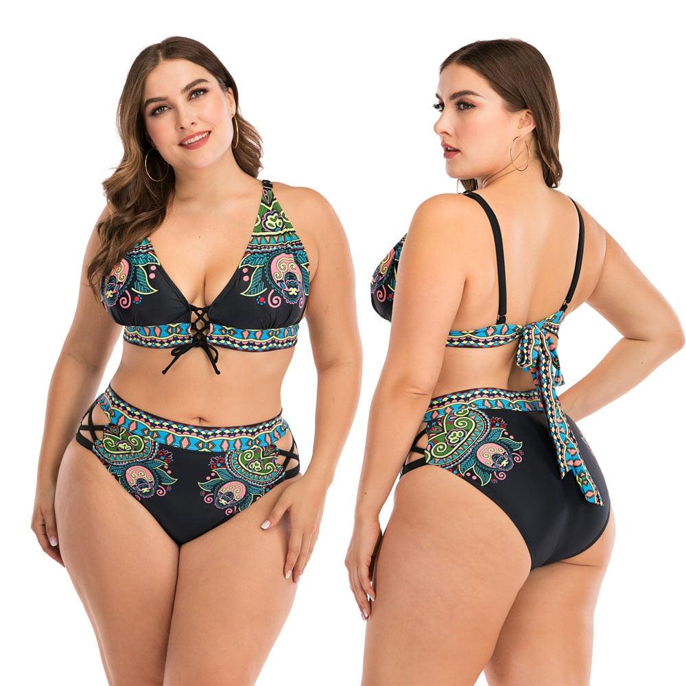 Women Push Up Bikini Sets Swimwear Women Swimsuit Plus Larges Size Bathing Swimming Suits Beachwear Women's Swimsuits Halter Push Up Bikini Two Piece Bathing Suits Women Plus Size Bikini