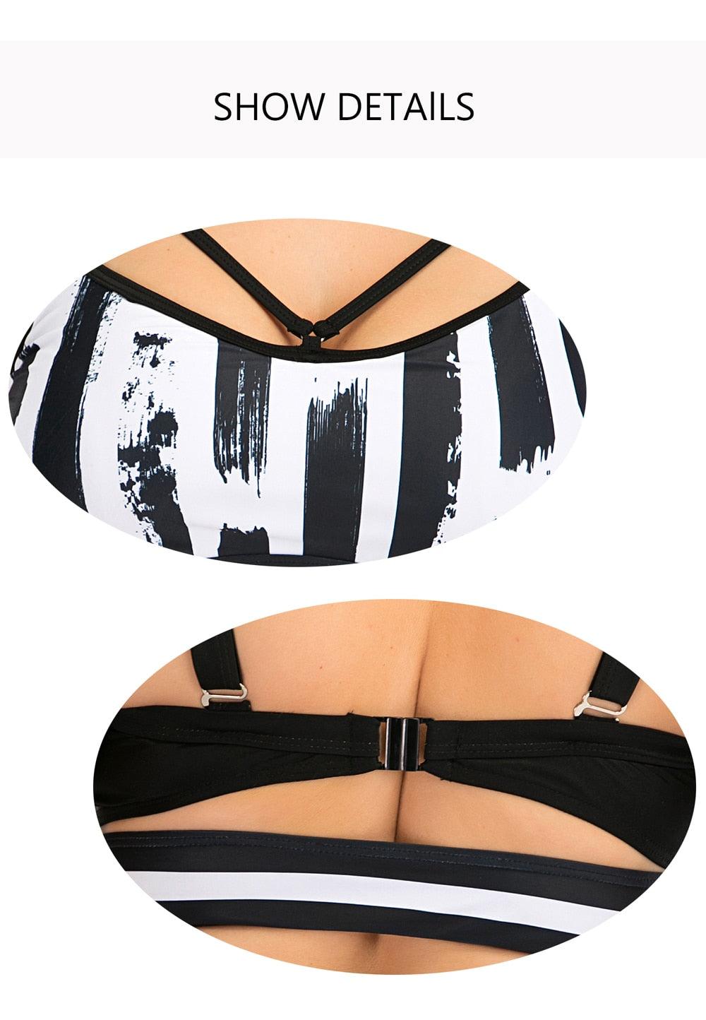 Women Push Up Bikini Sets Swimwear Women Swimsuit Plus Larges Size Bathing Swimming Suits Beachwear Women's Swimsuits Halter Push Up Bikini Two Piece Bathing Suits Women Plus Size Bikini