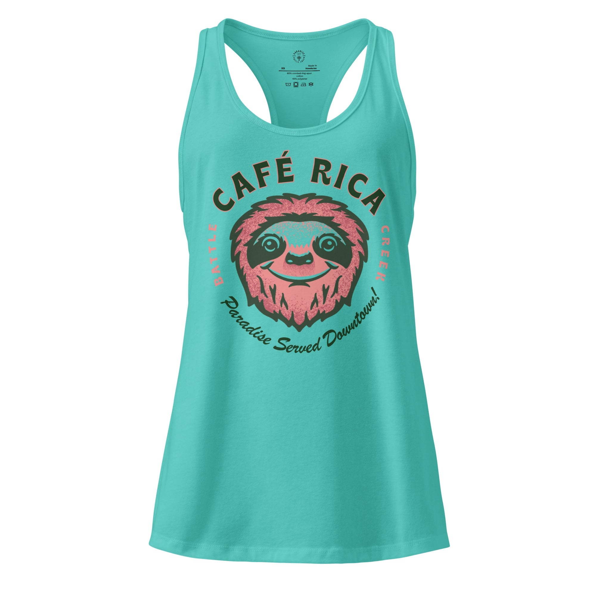 Camiseta de tirantes ajustada tipo racerback para mujer Sleepy Sloth