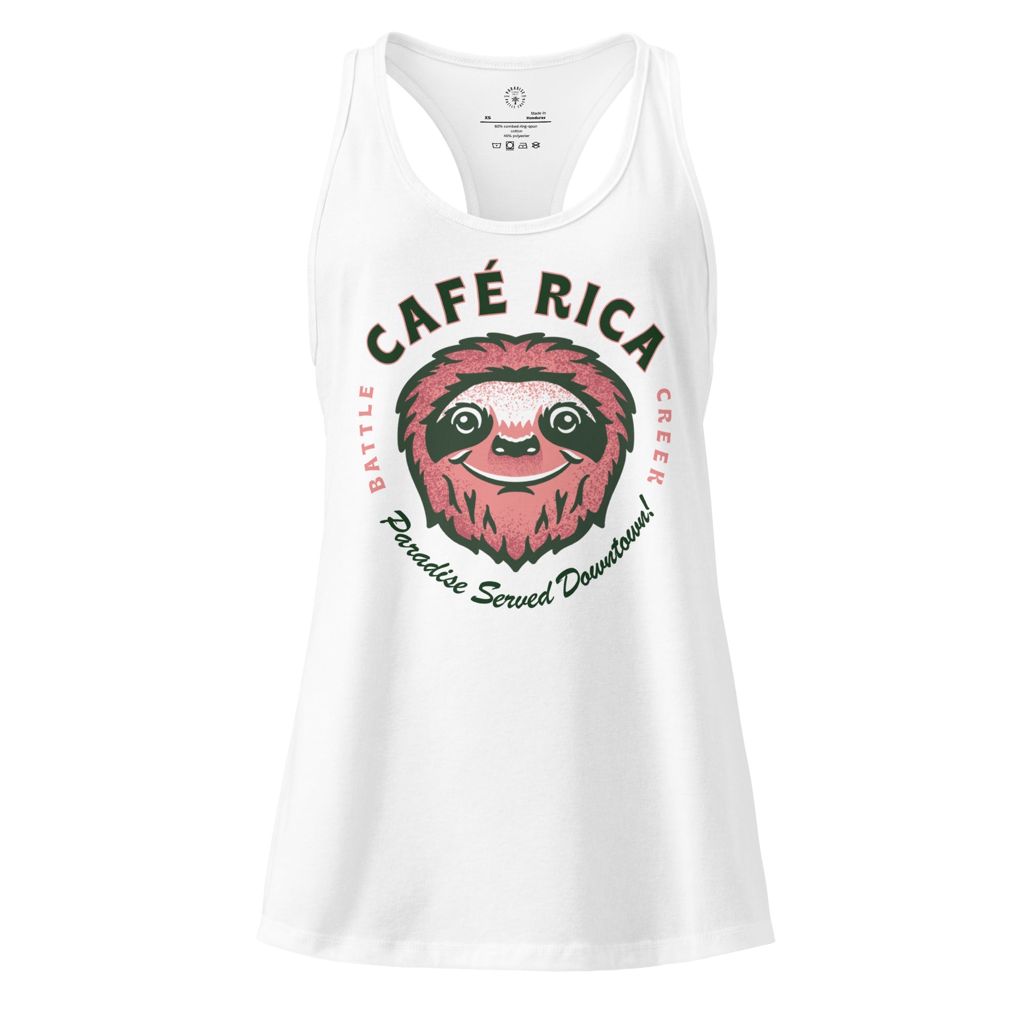 Camiseta de tirantes ajustada tipo racerback para mujer Sleepy Sloth