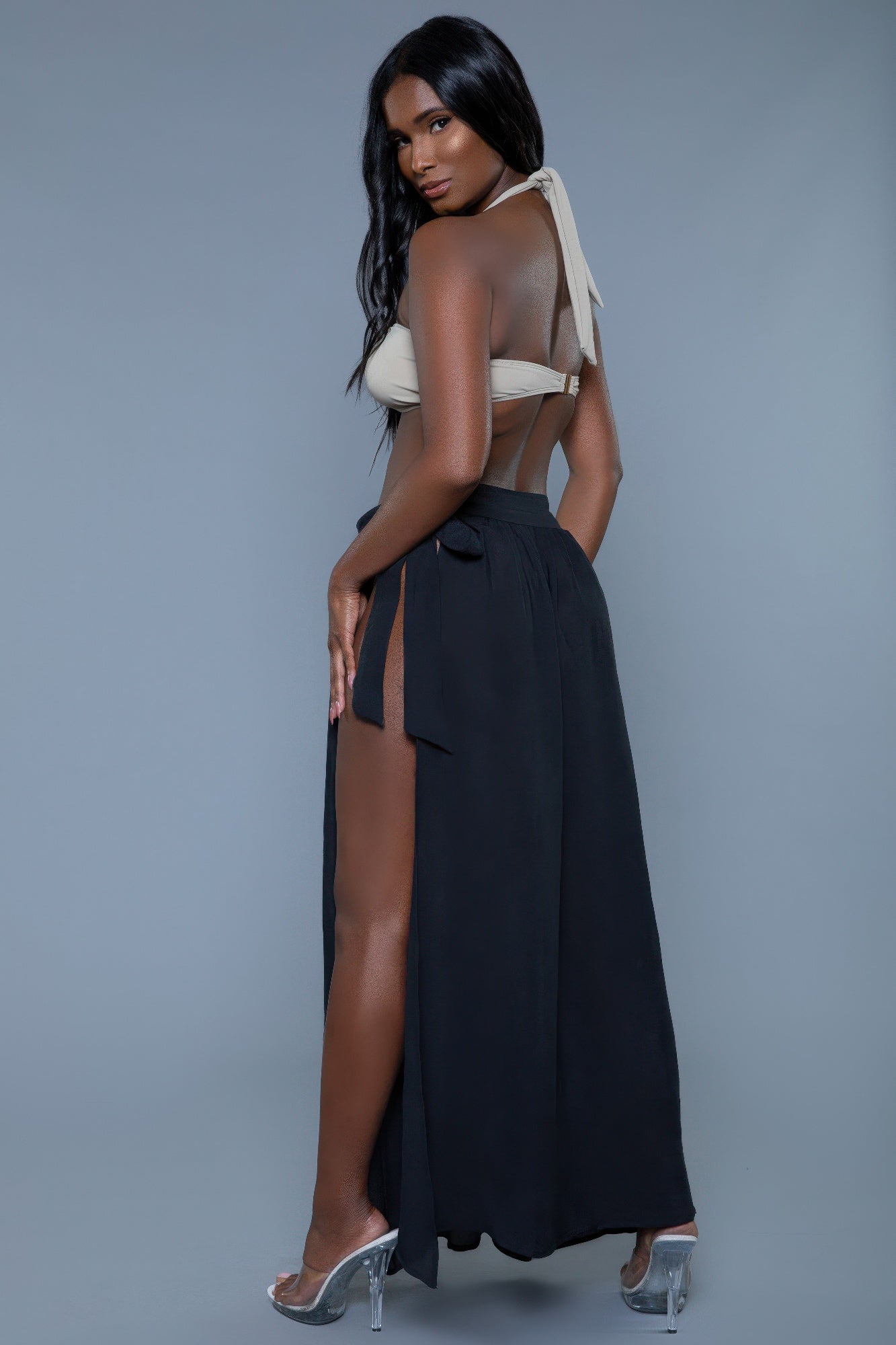 Vacation-Ready Women's Jean Skirt with Side Slit