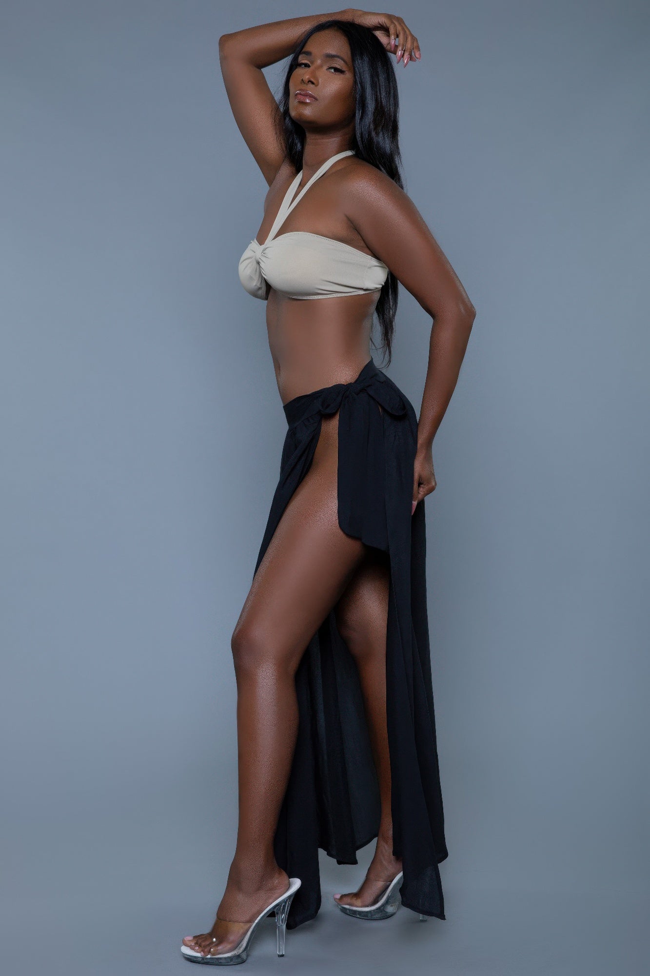 Vacation-Ready Women's Jean Skirt with Side Slit