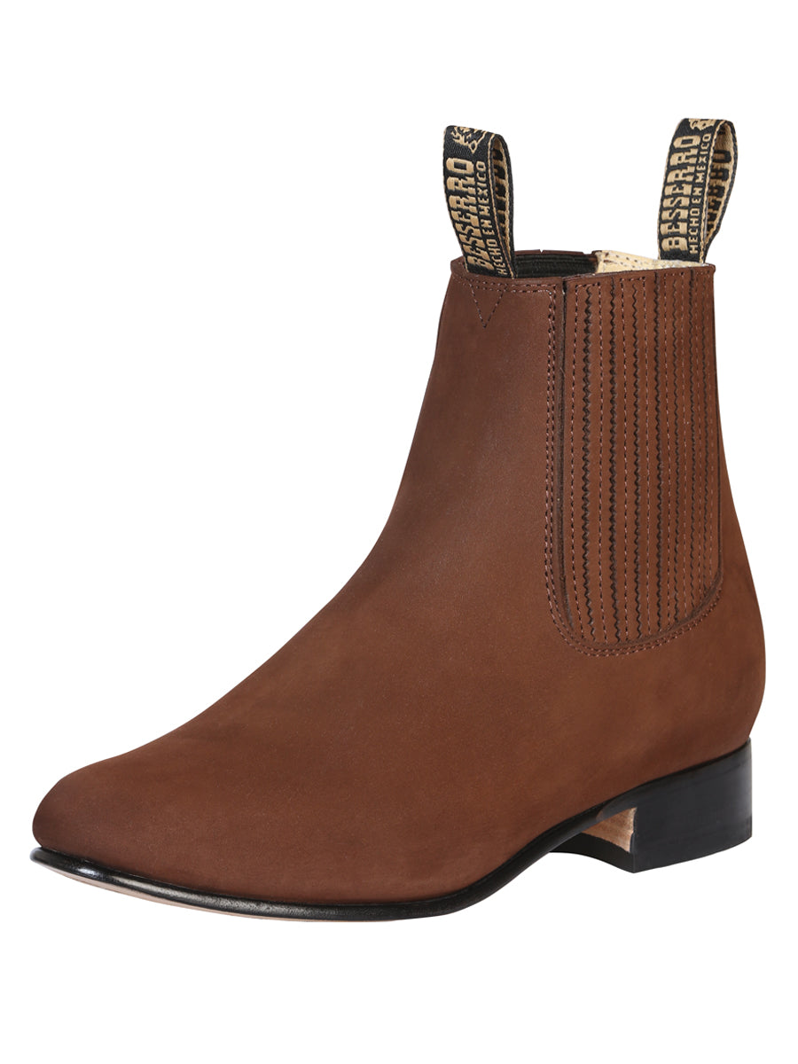 El Besserro Charro Boot – Nubuck Camel – Style 204