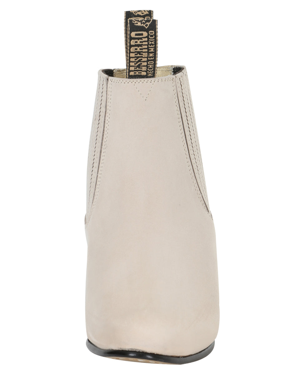 El Besserro Charro Boot – Nubuck Bone – Style 205