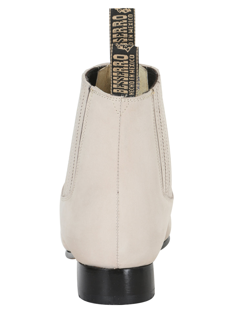 El Besserro Charro Boot – Nubuck Bone – Style 205