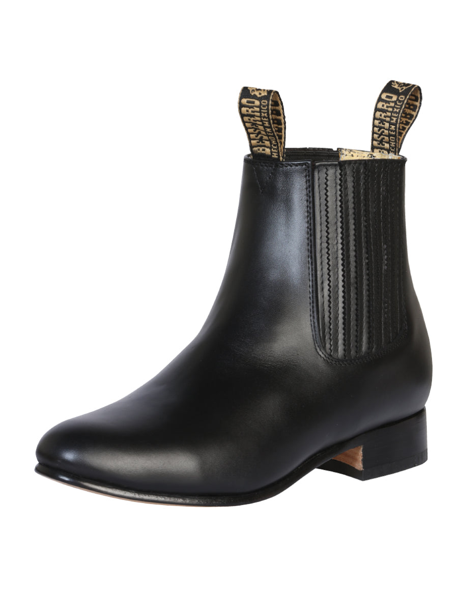 El Besserro Charro Boot – Black Leather – Style 207