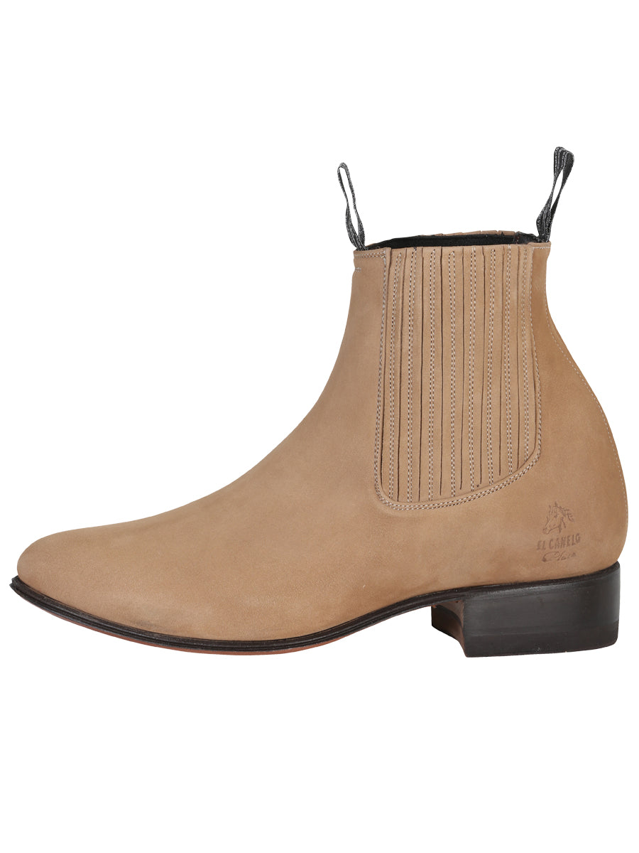 El Canelo Charro Ankle Boot – Nubuck Beige – Style 230