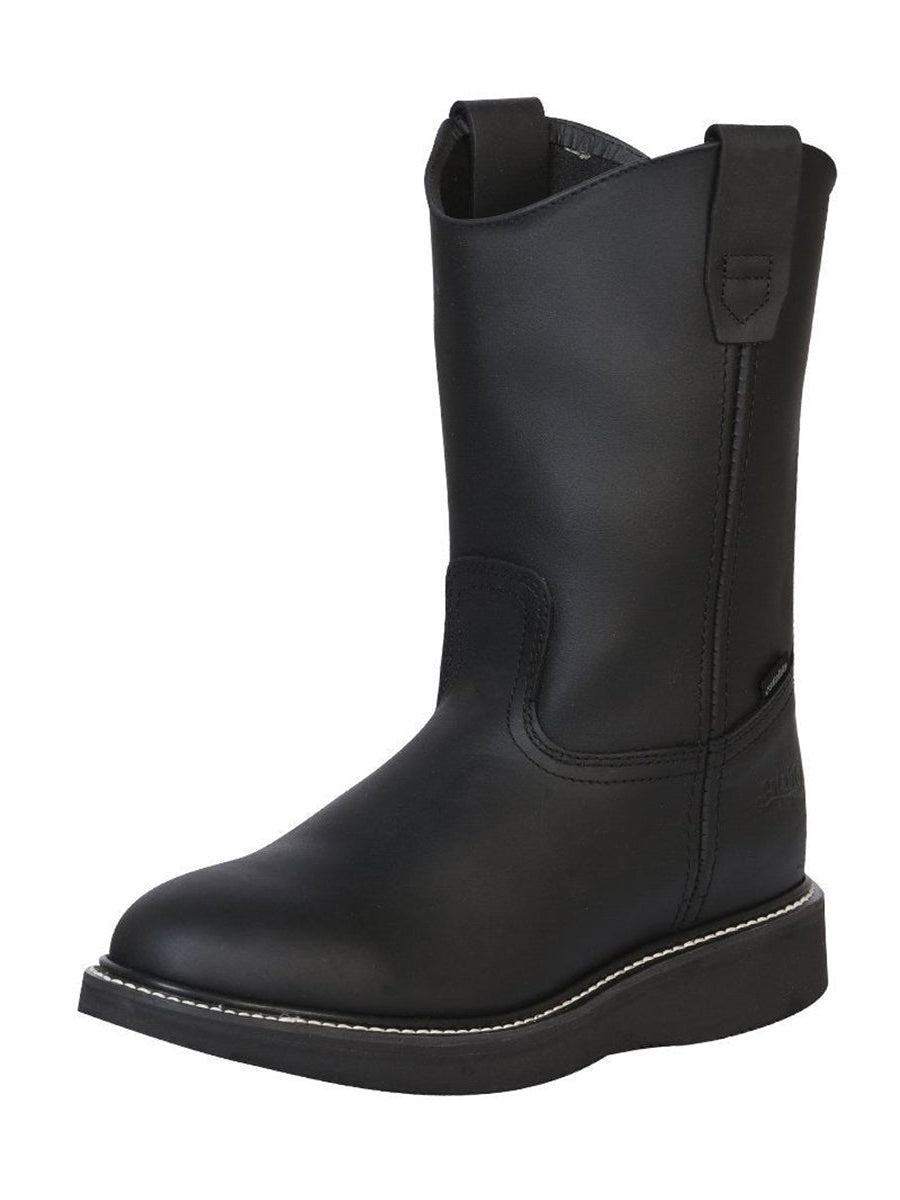 Establo Men’s Work Boot Grasso Leather

 - Black 312