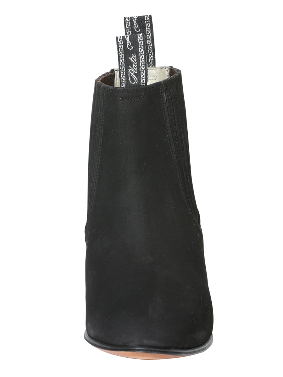 El Canelo Charro Ankle Boot – Black Nubuck – Style 3663