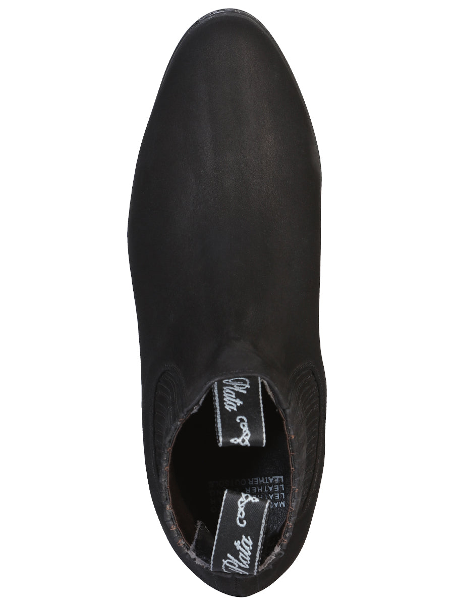 El Canelo Charro Ankle Boot – Black Nubuck – Style 3663
