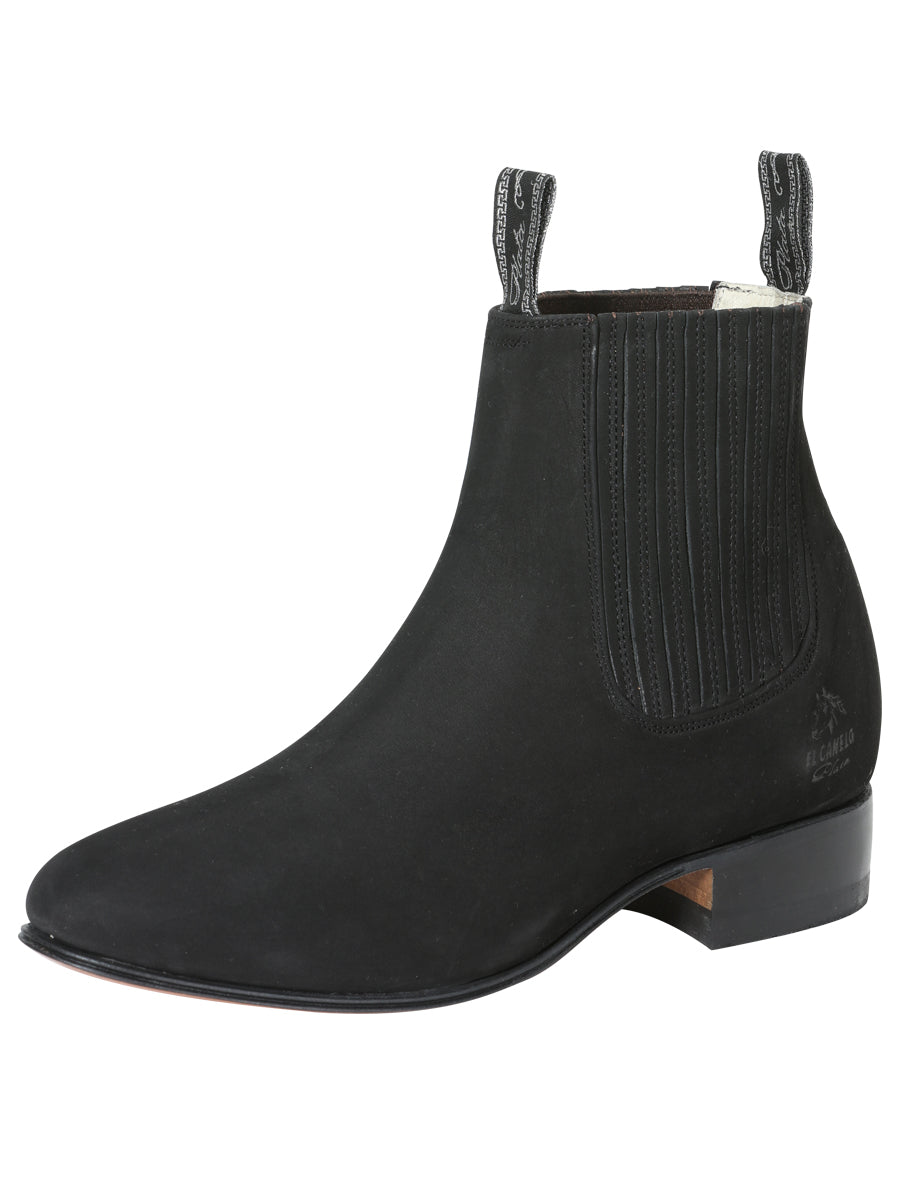 El Canelo Charro Ankle Boot – Black Nubuck – Style 3663
