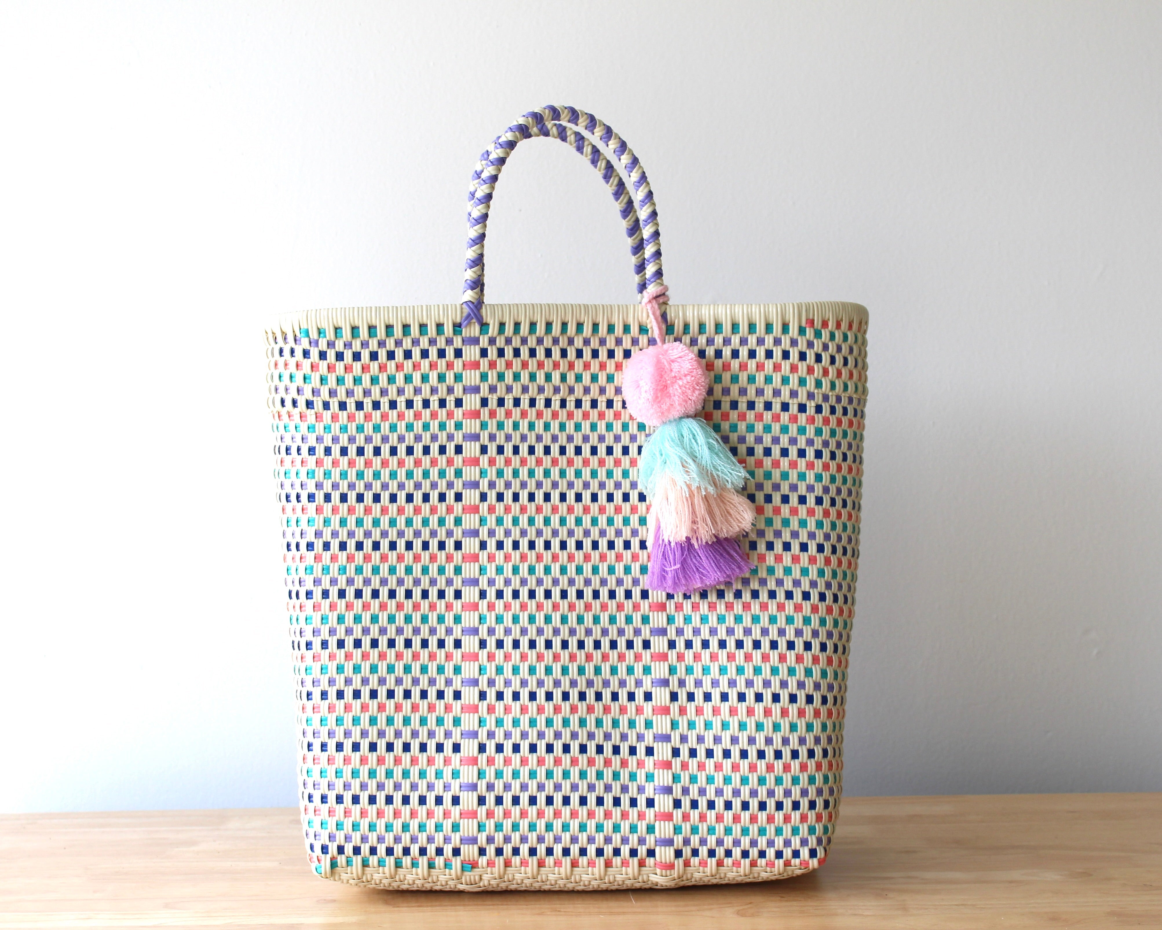 Beige with Colors Tote Bag by MexiMexi