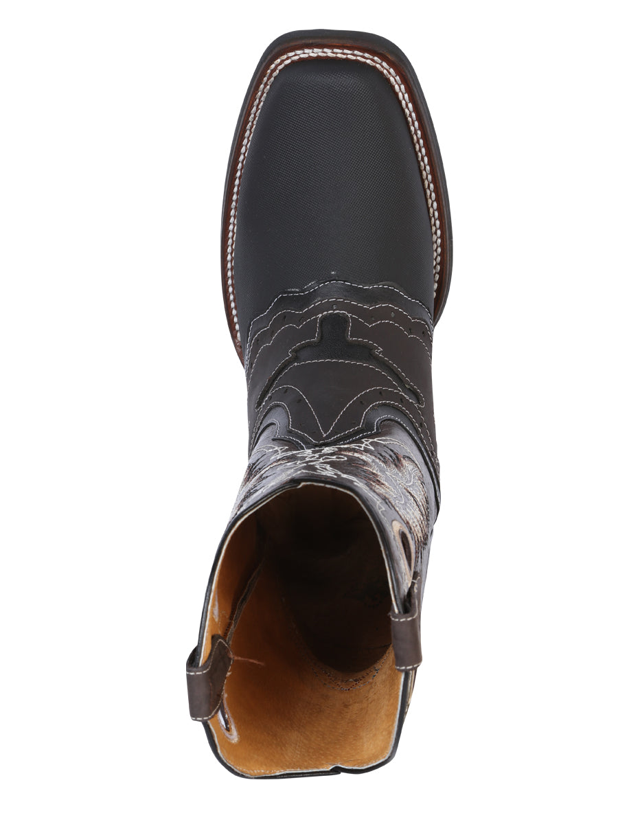 El General Men's Leather Cowboy Boot – Keblar Black – Style 33308