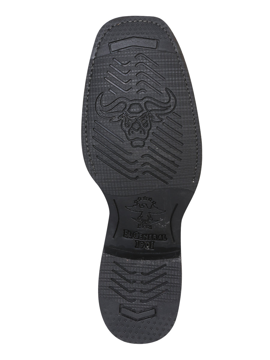 El General Men's Leather Cowboy Boot – Keblar Black – Style 33308