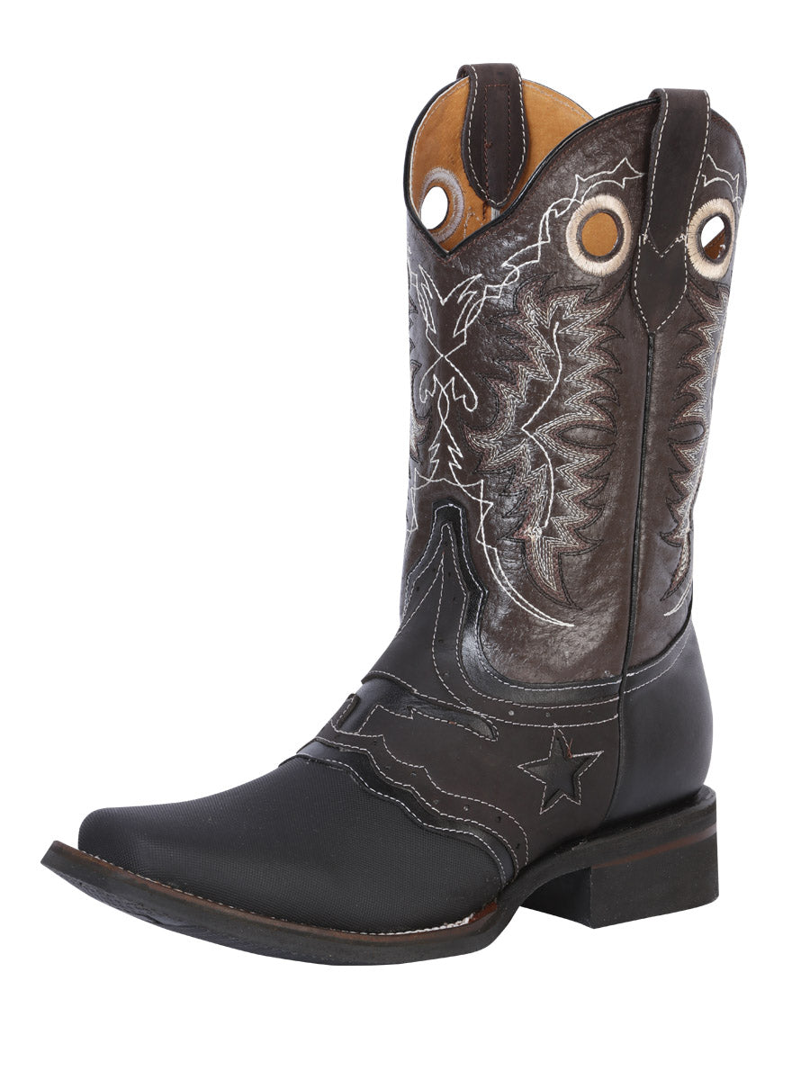 El General Men's Leather Cowboy Boot – Keblar Black – Style 33308
