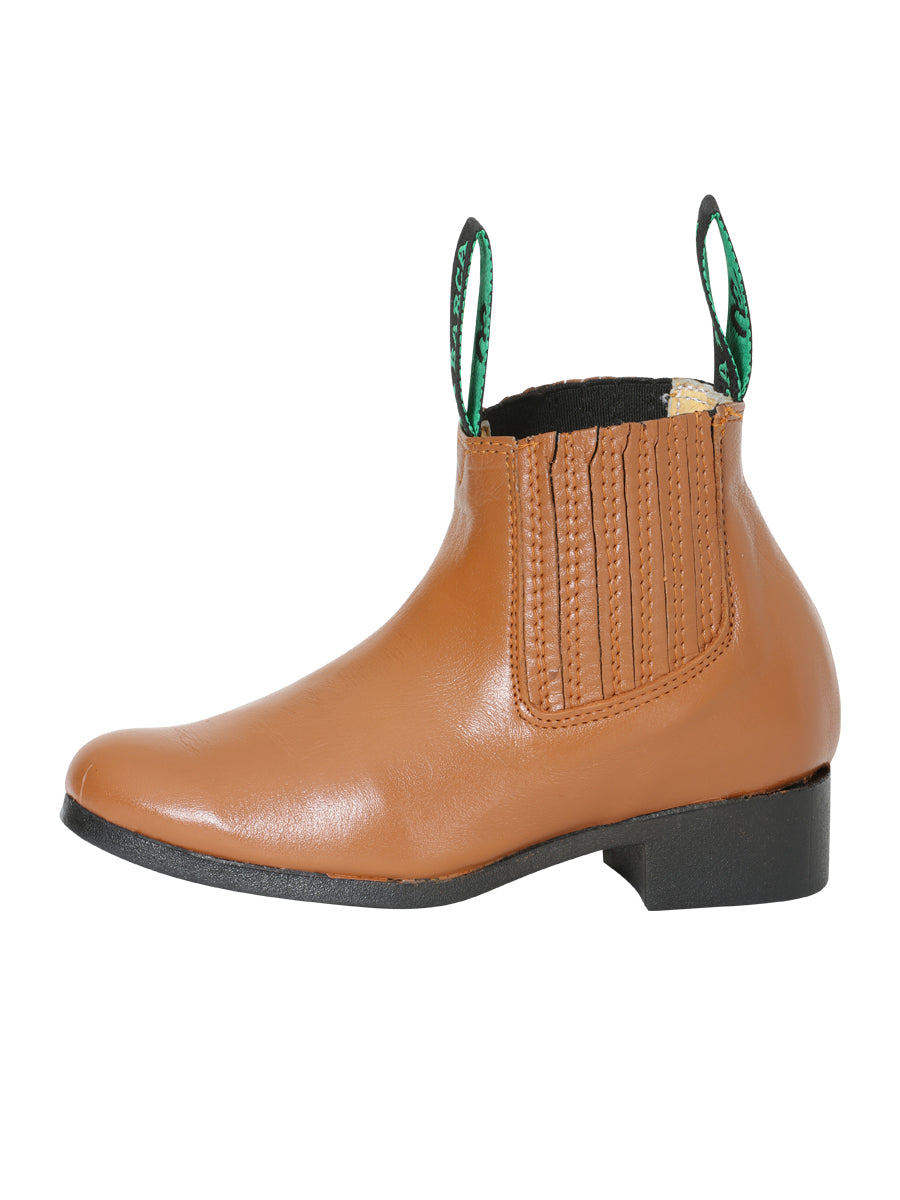 La Barca Kids Charro Leather Ankle Boot – Honey – Style 33333