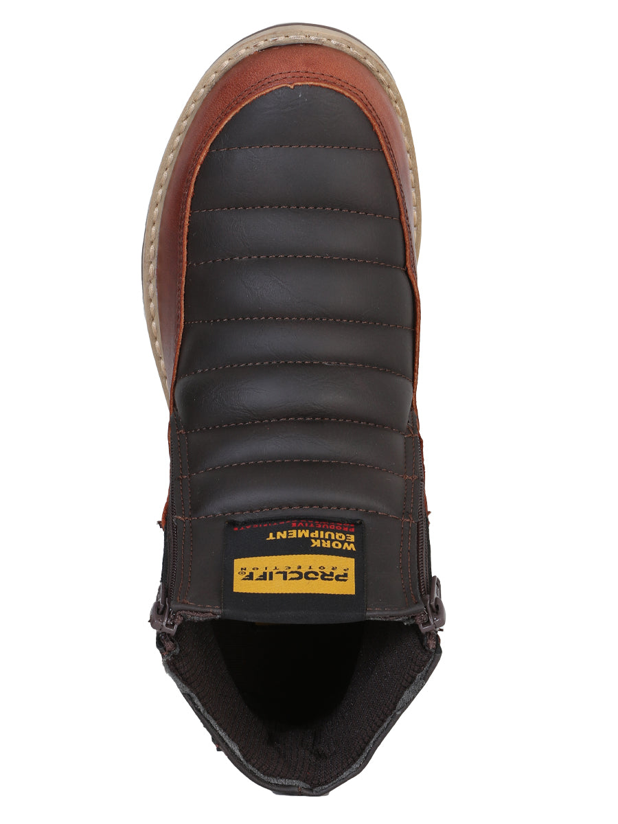 ProCliff Women’s Leather Zipper Work Boot – Wine – Style 35205