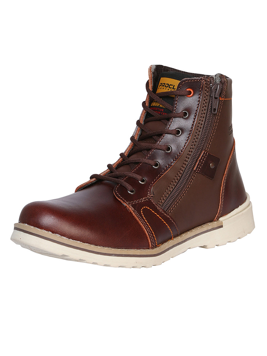ProCliff Protection Women’s Leather Lace-Up Work Boot – Wine – Style 35209