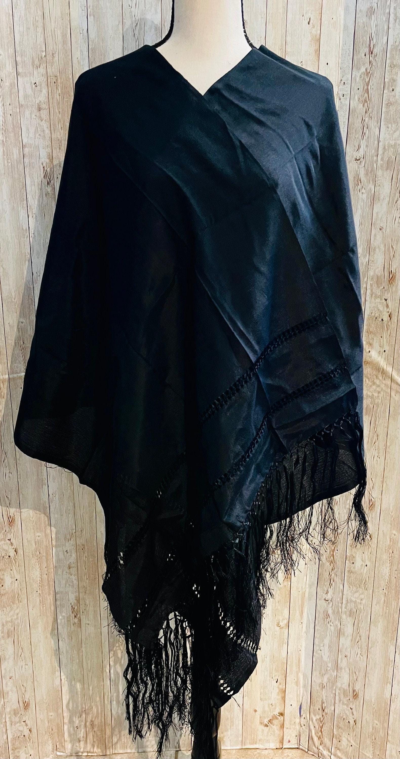 Authentic Mexican Silk Shawl Wrap Reboso Mexicano De Artiseda