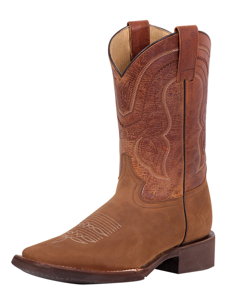 El General Men’s Leather Cowboy Boot – Crazy Tan – Style 43011