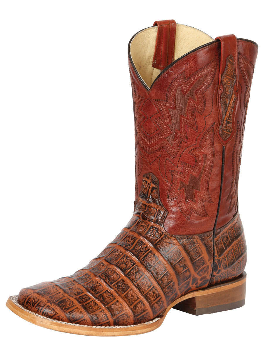 Men’s Western Boot Print Caiman Belly 100 Años - Brandy

 43630