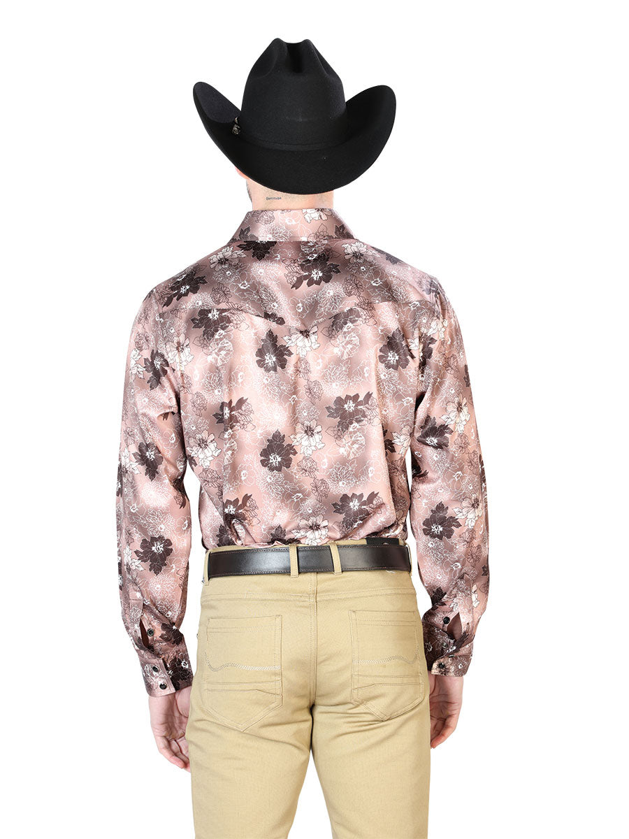 Light Brown Casual Long Sleeve Shirt 43947