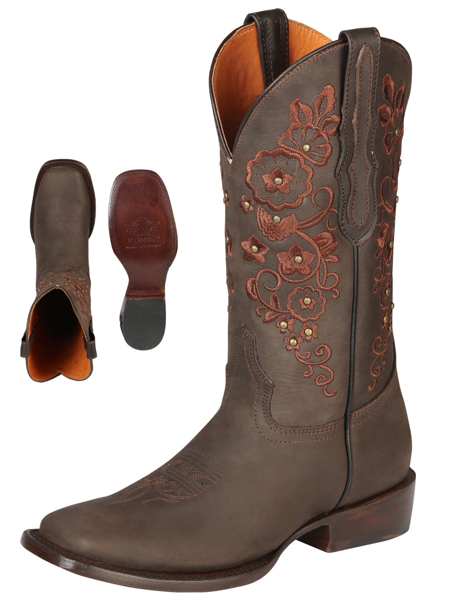 El General Women’s Rodeo Boots Crazy Leather - Brown

 44847