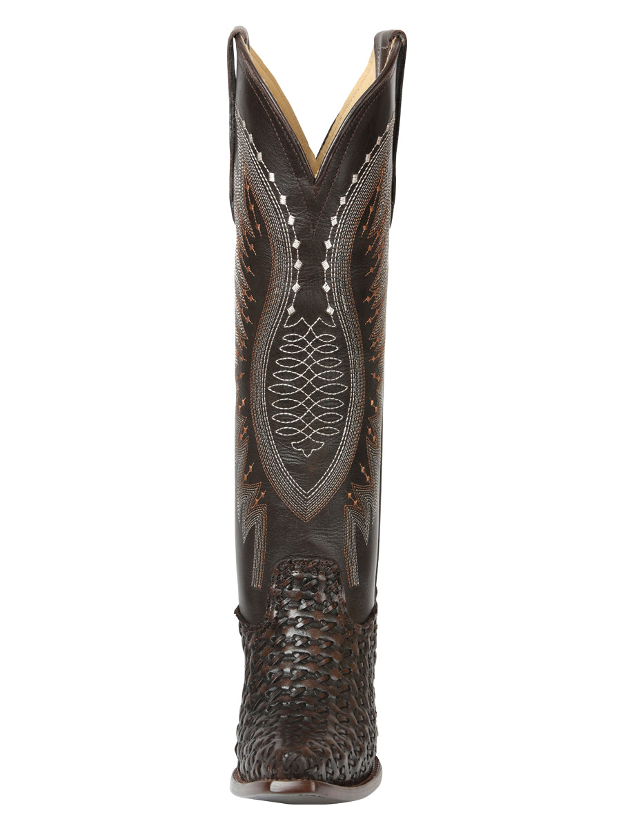 El General Women’s Embroidered Western Boots - Choco 45782