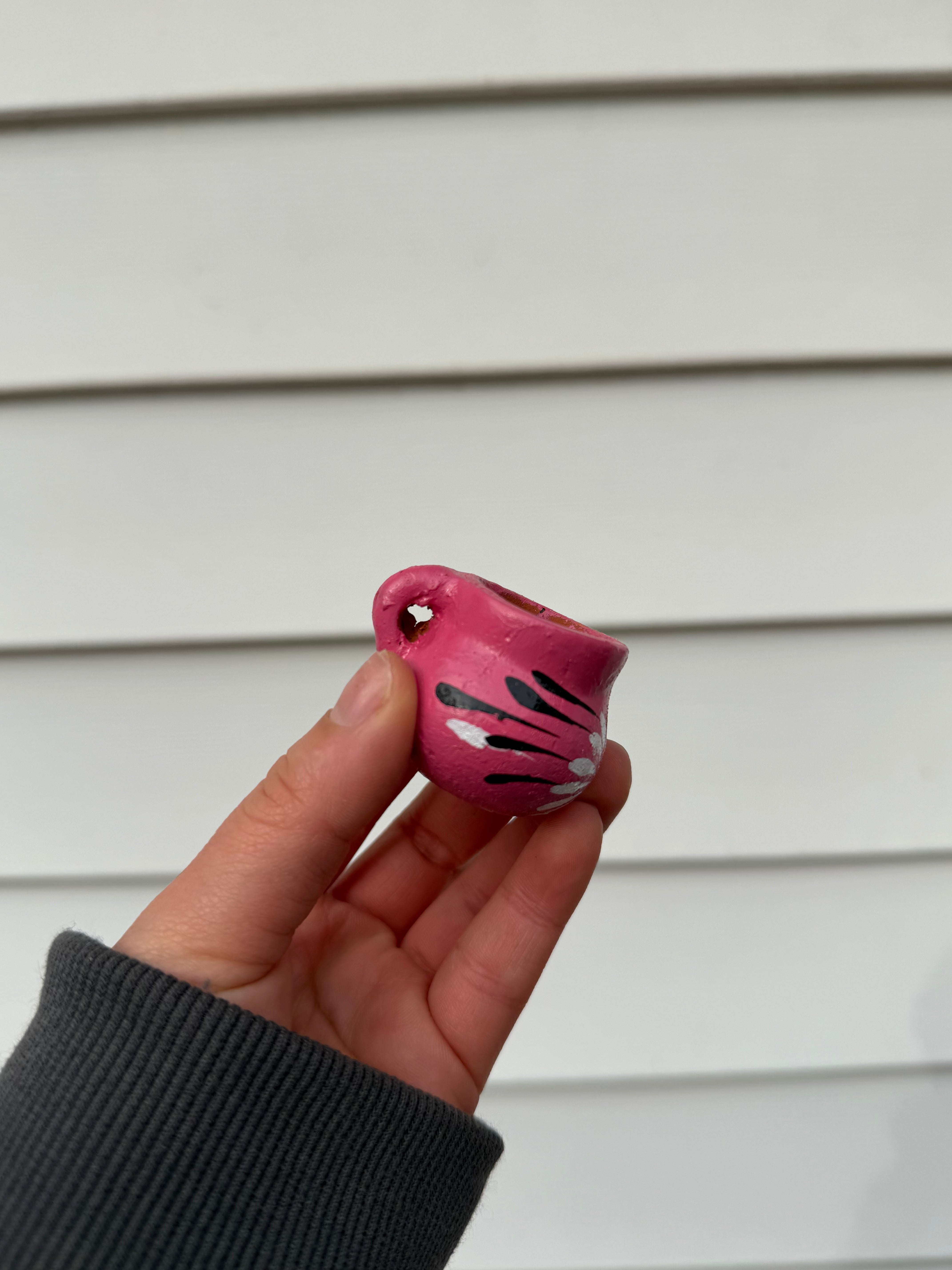 Mini Taza de Barro de Colores