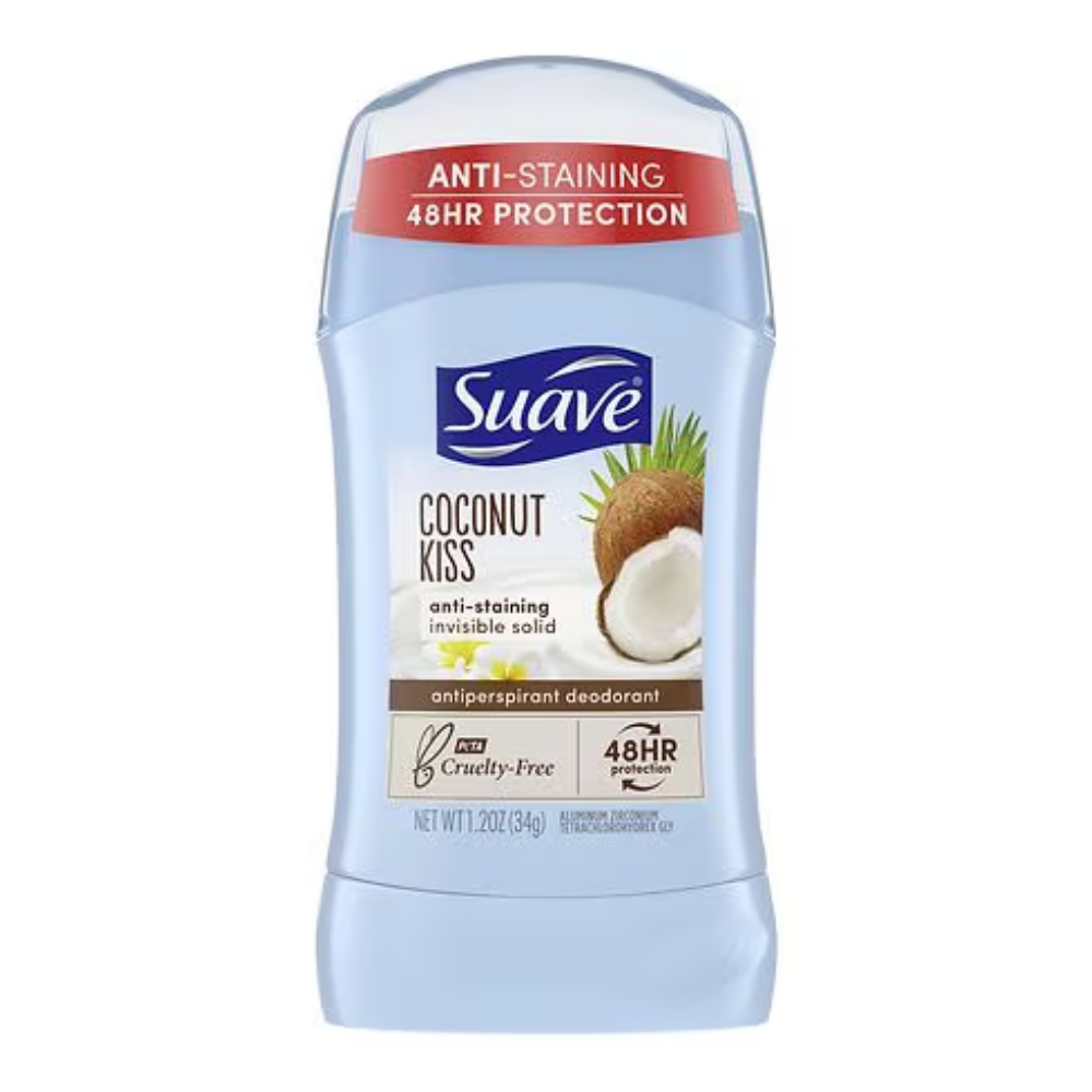 Desodorante Antitranspirante Suave Coconut Kiss Antimanchas (34 g)