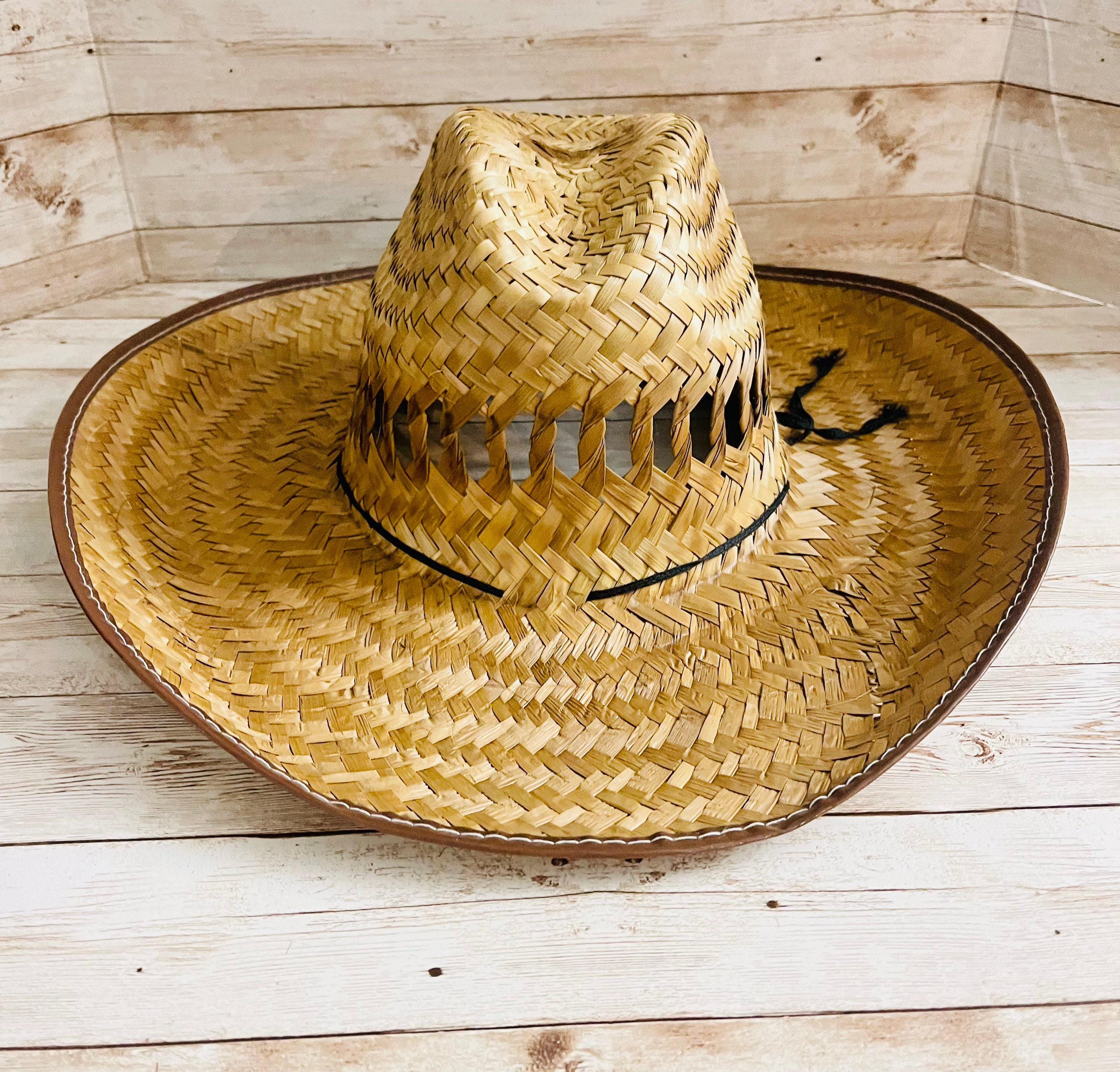 Cowboy Mexican Palm Leaf Straw Hat Sombrero Vaquero Artesanal de Palma