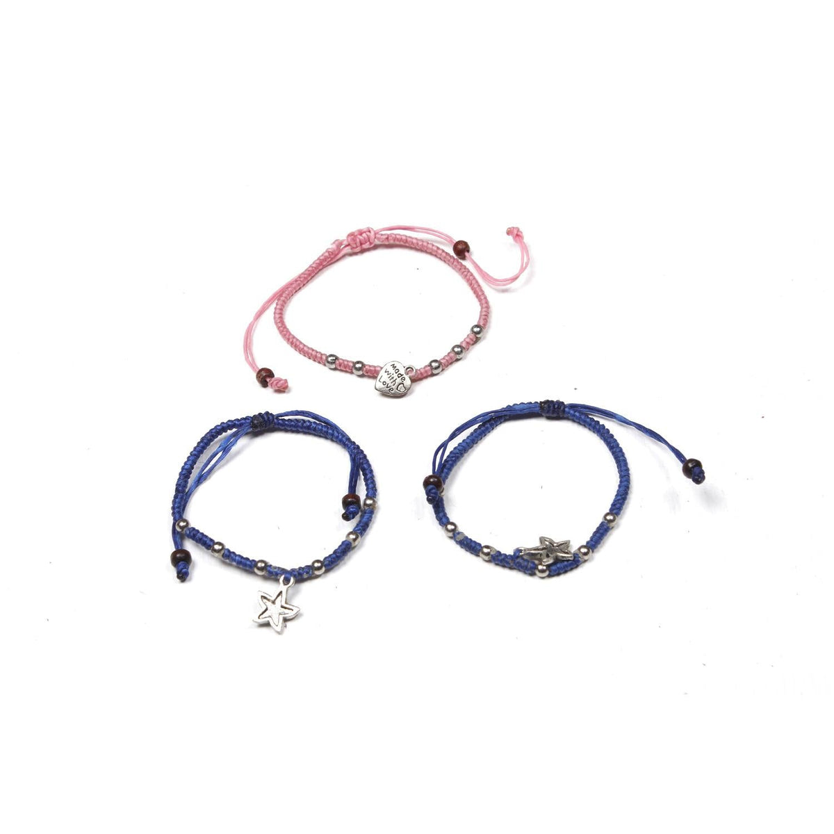 Hmong Silver .925 Charm Adjustable Bracelet - Thailand