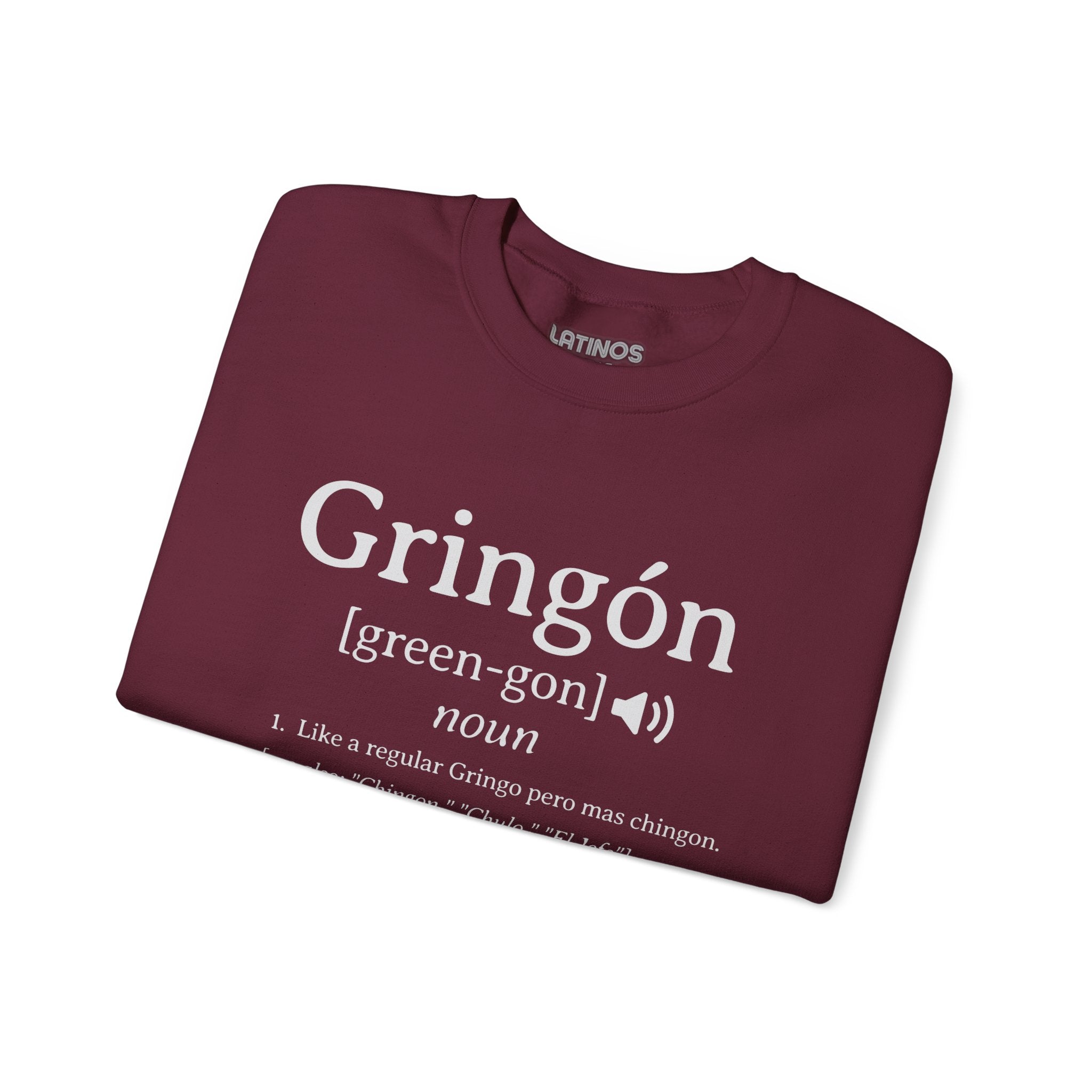 Suéter Gringon con forro polar y cuello redondo | Para los latinos más chingones (chiste) | 3 colores