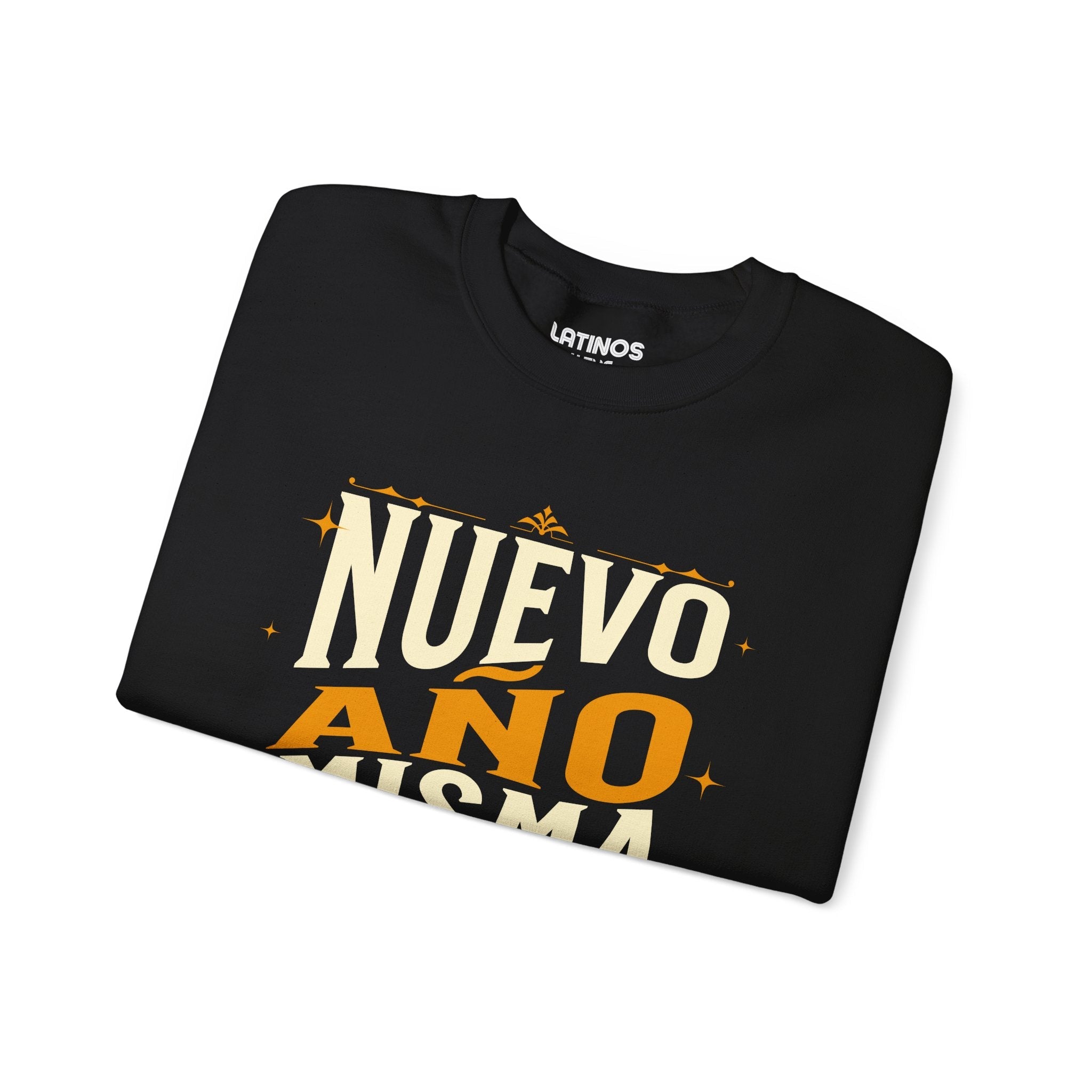 Sudadera de cuello redondo con el lema "Nuevo Año Misma Chingona Latino Happy New Year 2025" | Divertida de Año Nuevo | 3 colores