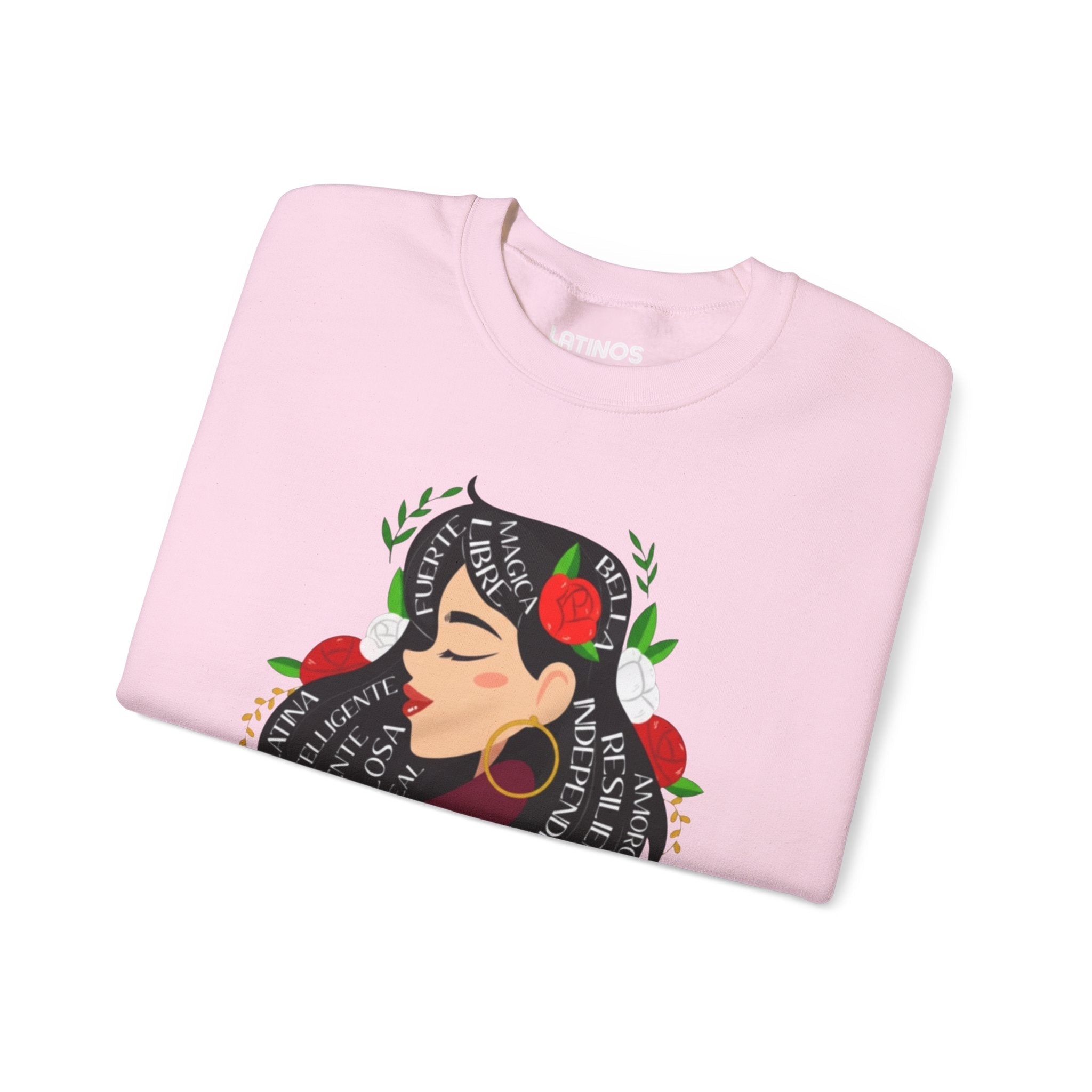 Soy Mujer (Bella, Leal, Latina, Valiente) Female Empowerment Crewneck Sweatshirt | Fleece-Lined Crewneck | 3 Colors
